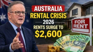 Australia Rental Crisis 2026 Rents Surge to $2,600
